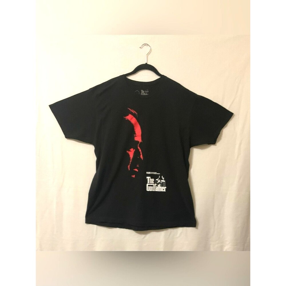 The Godfather Marlon Brando Vito Corleone Black Graphic T-Shirt Size XL